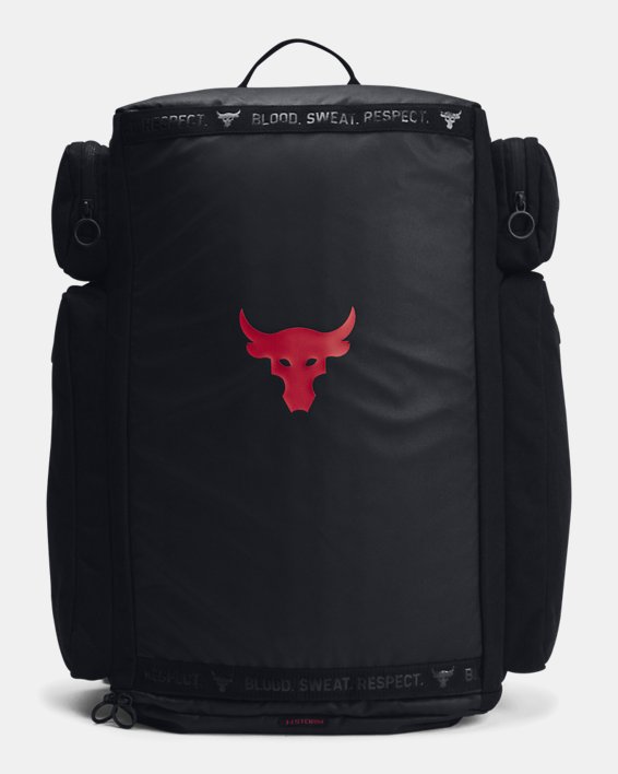 Men's Project Rock Duffle Backpack, Black, pdpMainDesktop image number 0